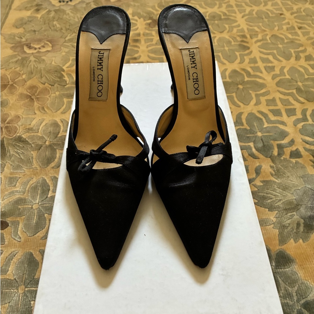 Jimmy Choo Black Kitten Heels